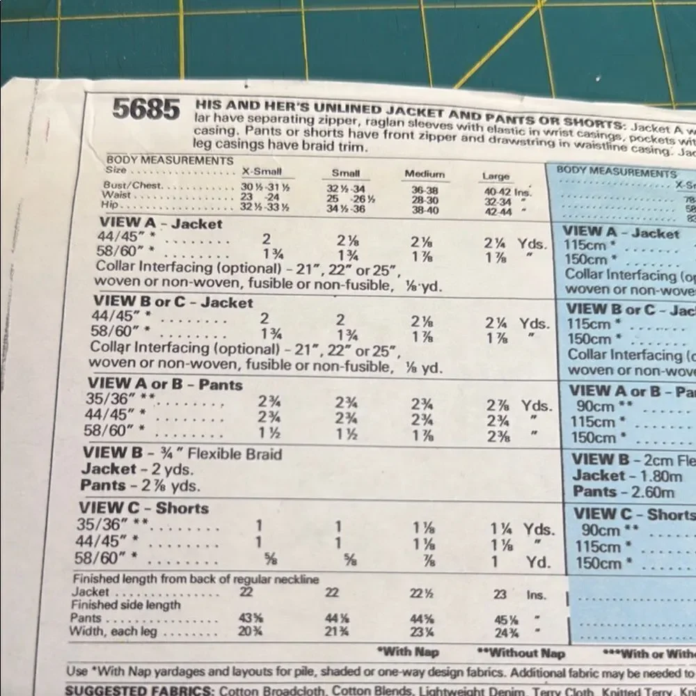 McCall's 5685 Sewing Carefree Tracksuit Jogger Pattern
